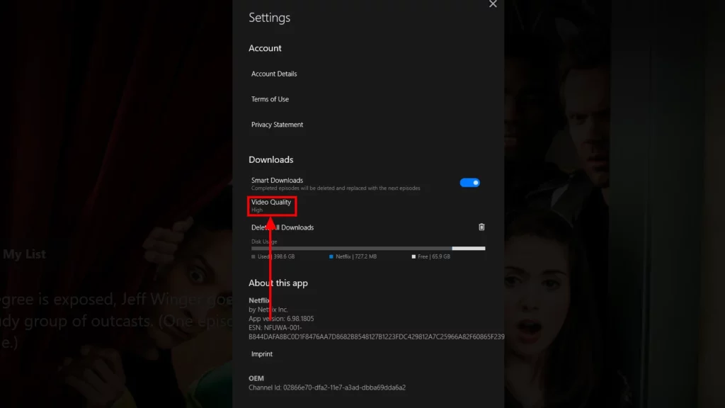 pengaturan kualitas aplikasi pc netflix