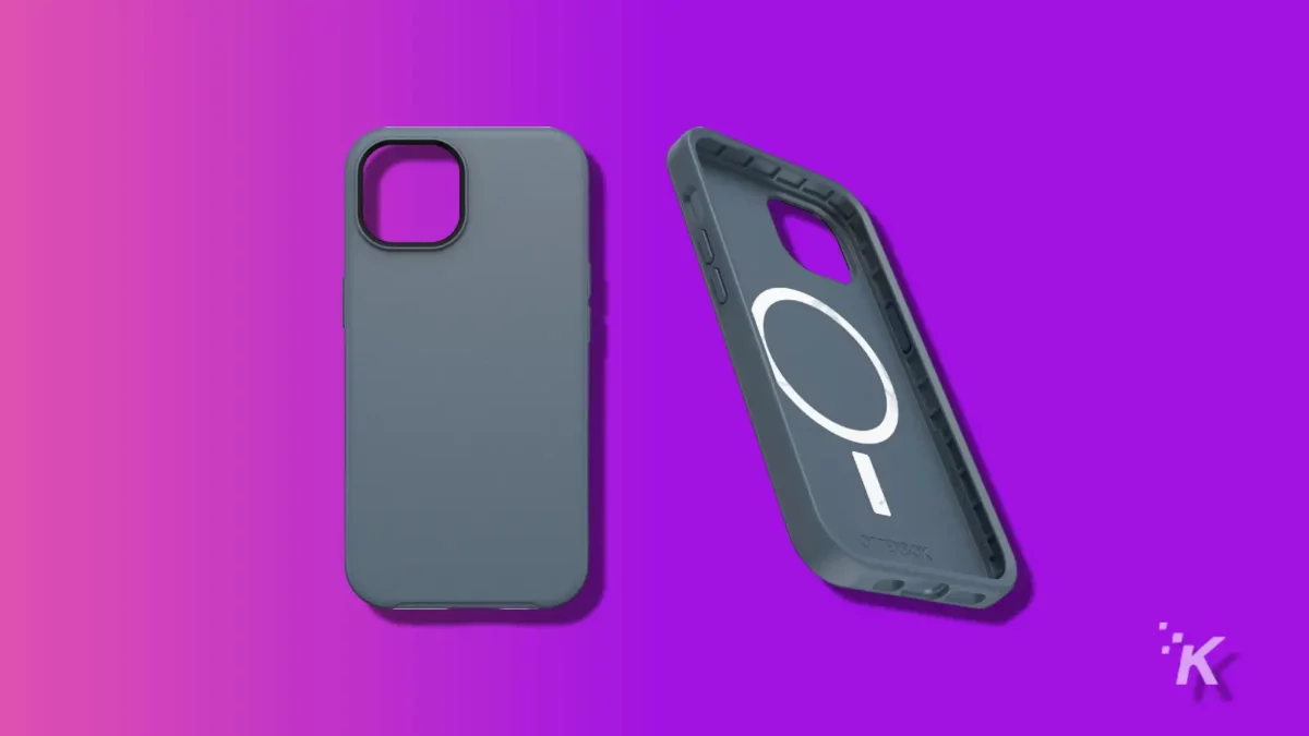 série de simetria otterbox em um fundo roxo knowtechie