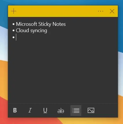 Microsoft Sticky Notes