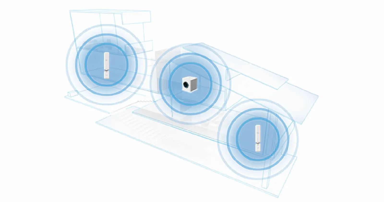 diagramme montrant comment amplifi recommande de placer ses routeurs maillés