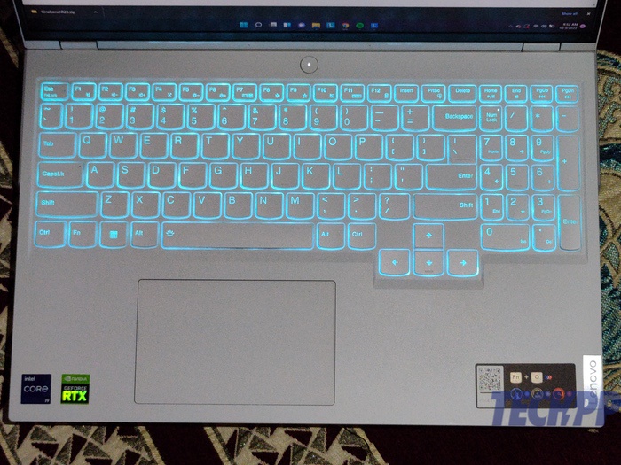 Lenovo Legion 5i Pro Keyboard trackpad