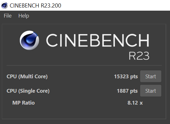 Lenovo Legion 5i Pro Cinebench