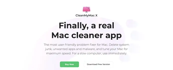 CleanMyMac X 홈페이지