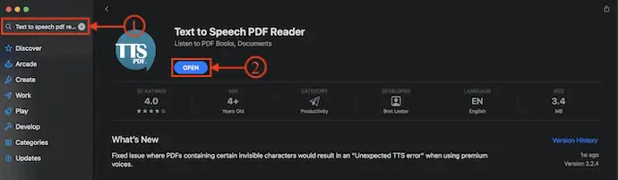 Strona główna programu Text-to-Speech-PDF-Reader
