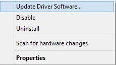 Update driver software