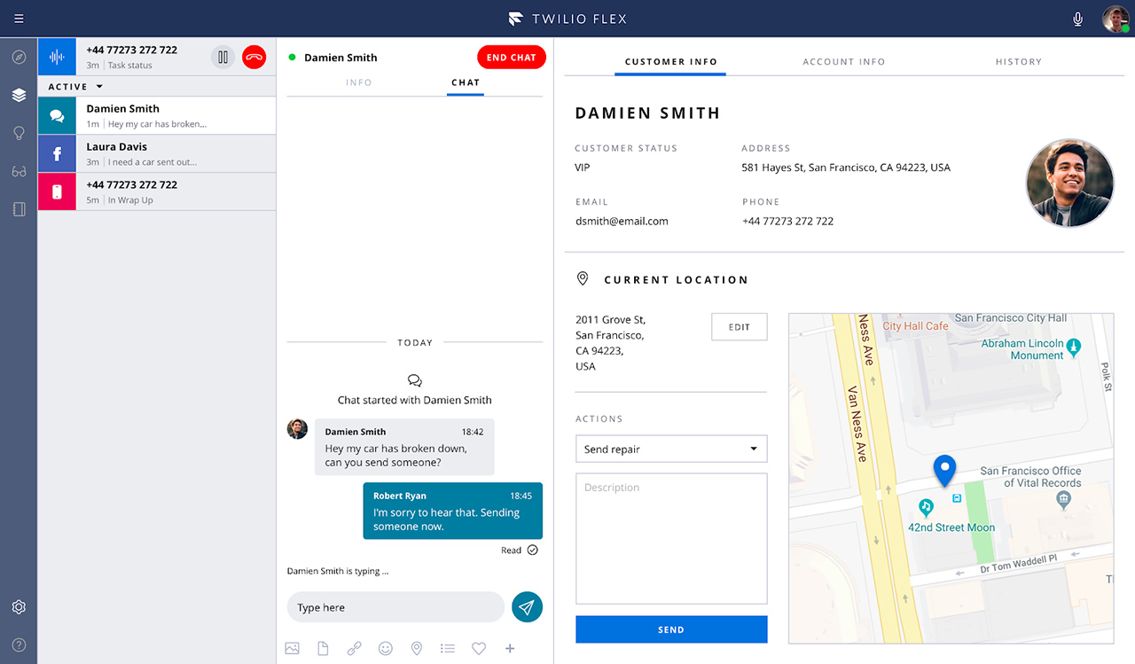 Twilio flexible