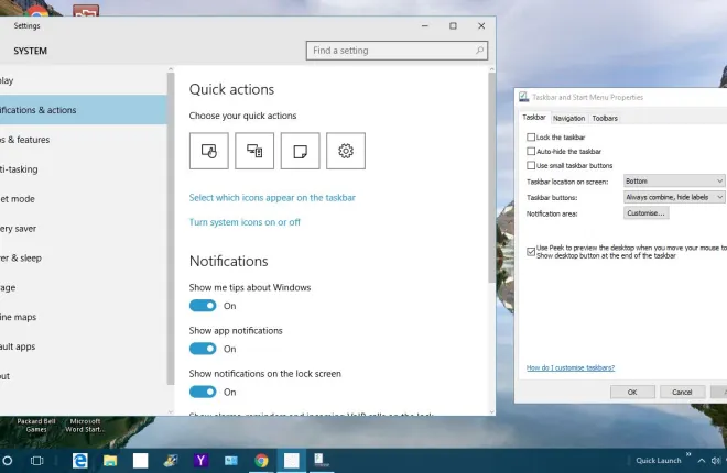 Cara Menyesuaikan Bilah Tugas Windows 10