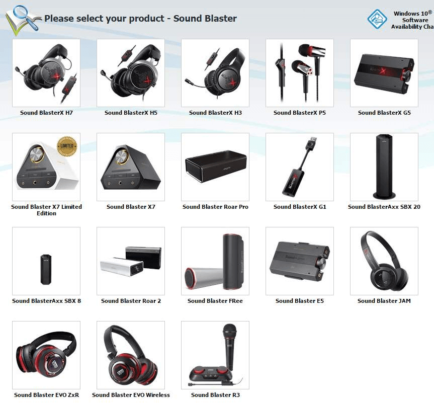 Identify the model number of your Sound blaster