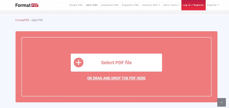 formatpdf split pdf tool 1