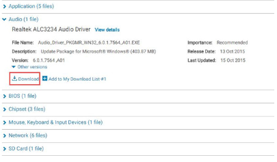 Dell Audio driver