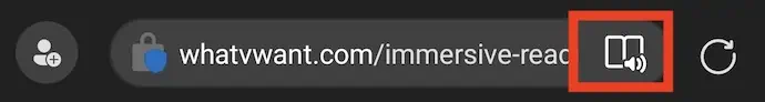 Ikona czytnika immersyjnego w przeglądarce Microsoft Edge