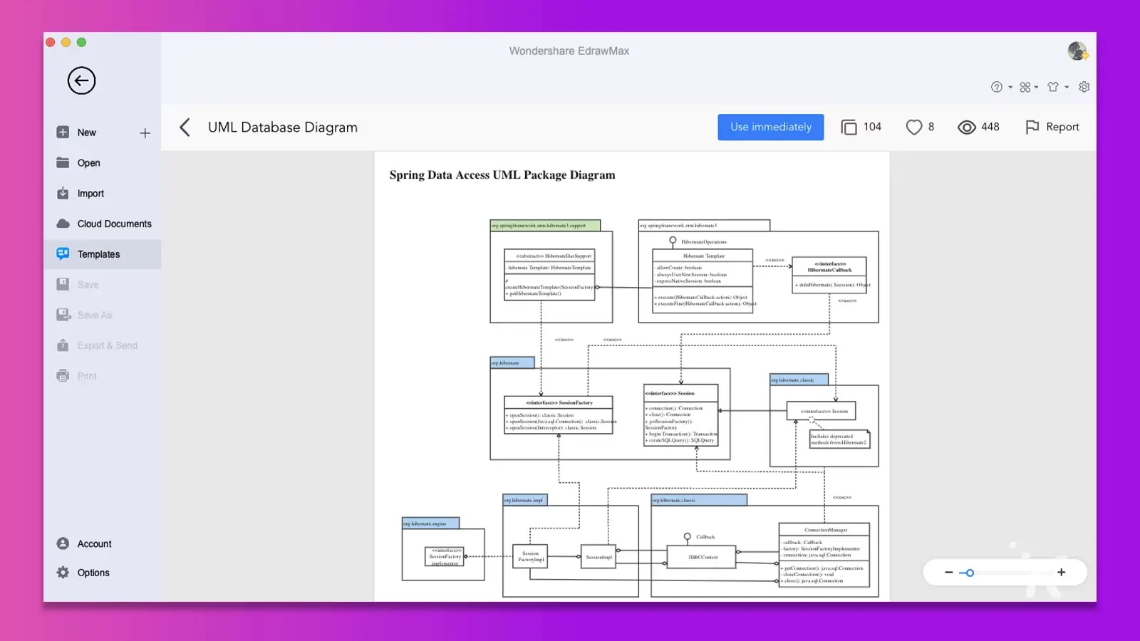 Diagram Basis Data UML Wondershare EdrawMax