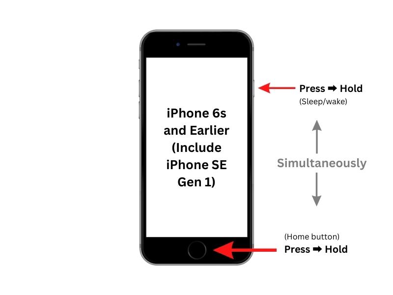 force restart for iphone 6s and earlier