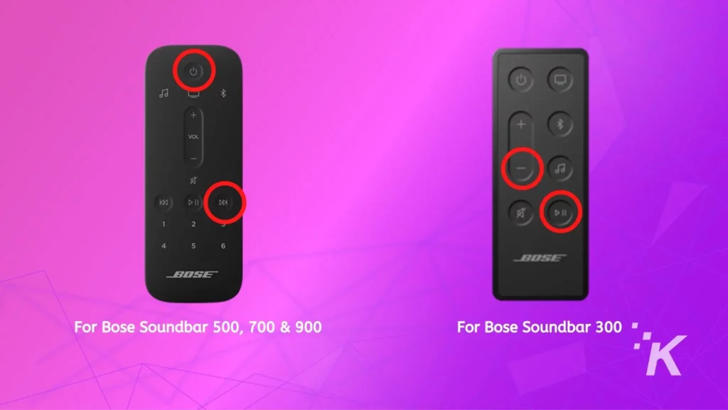 Mando a distancia para barra de sonido Bose