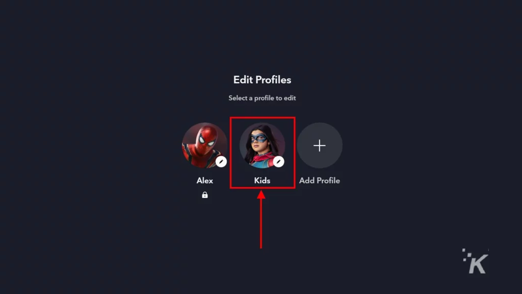 disney+ escolha o perfil para editar