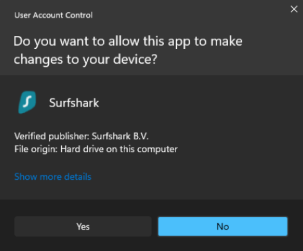 Install and Run SurfsharkVPN