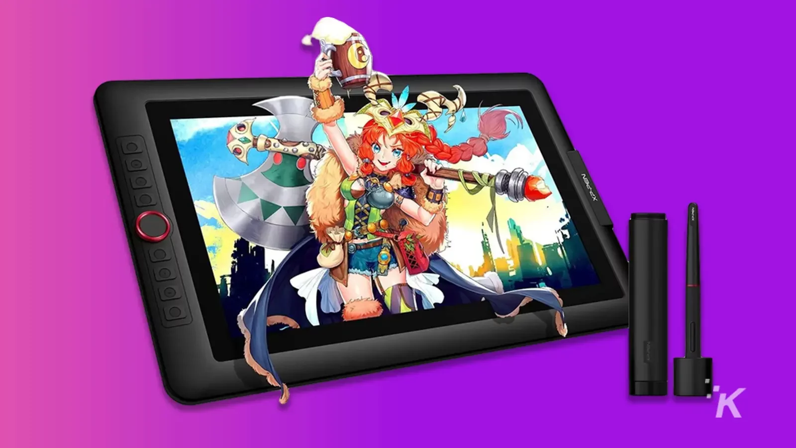 Tablet rysunkowy Artist 15.6 Pro z fioletowym tłem