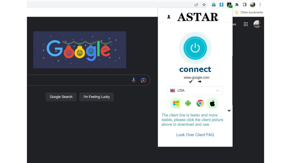 astar vpn extension for chrome