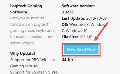 Descargar el software de juegos de Logitech