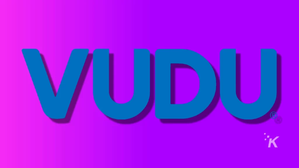 logotipo de vudu sobre un fondo morado