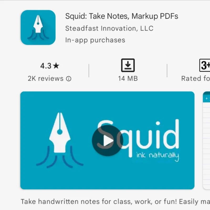 squid app for note taking