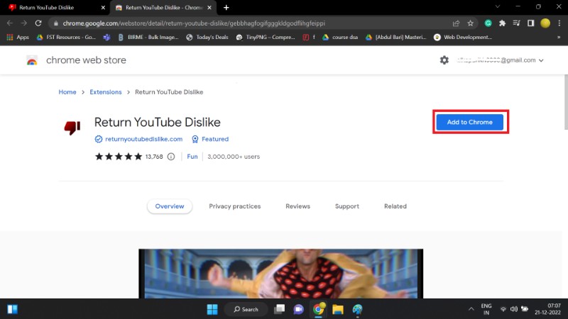 how to view youtube dislike count on browser step 2