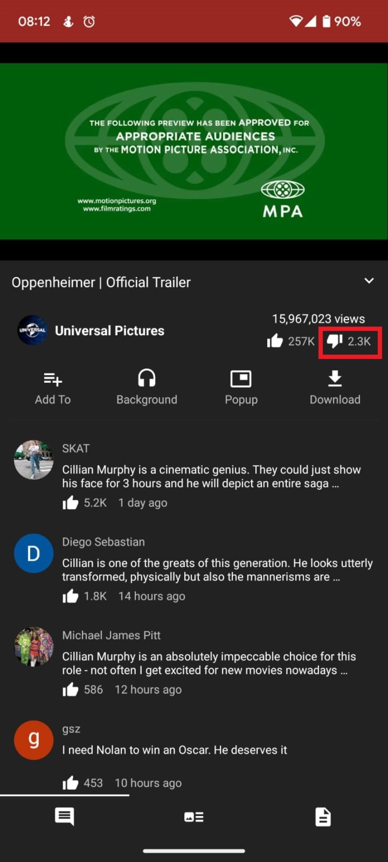 how to view youtube dislike count on android step 8