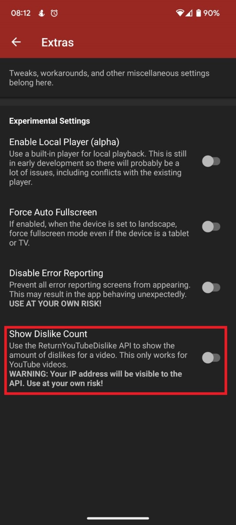 how to view youtube dislike count on android step 7