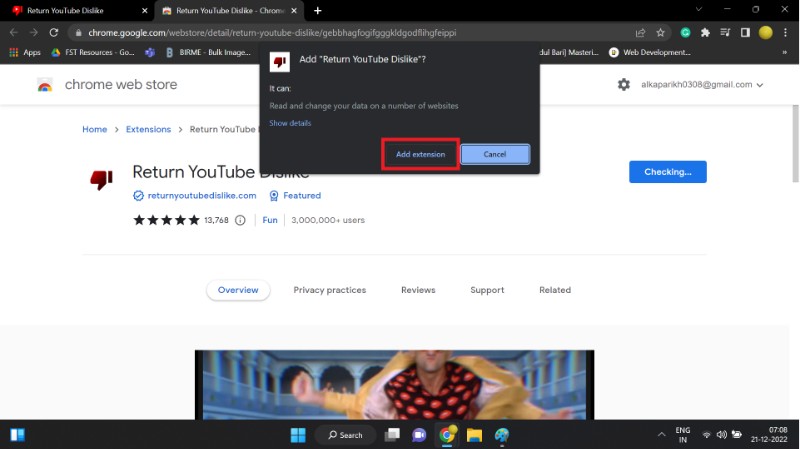 how to view youtube dislike count on browser step 3