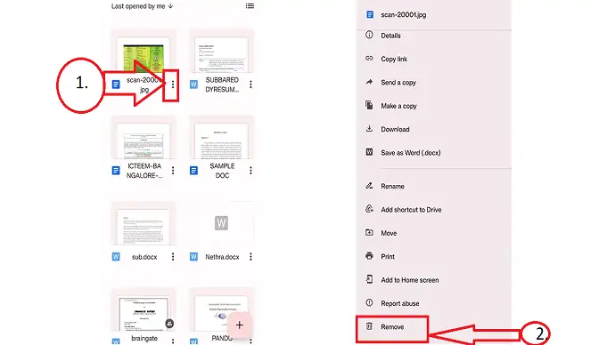 Excluir uma página no Google Docs