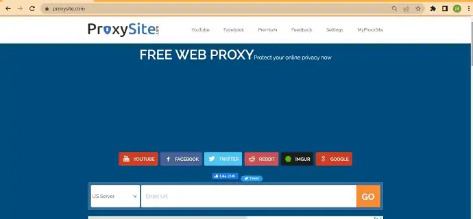 site-ul web proxy