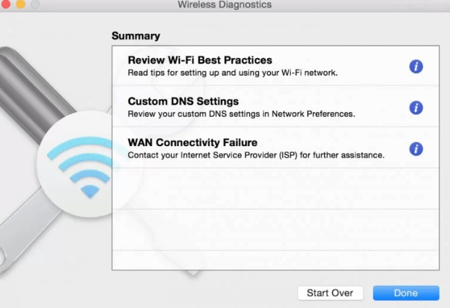 Mac Wireless-Diagnose