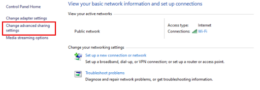 Change advanced network settings