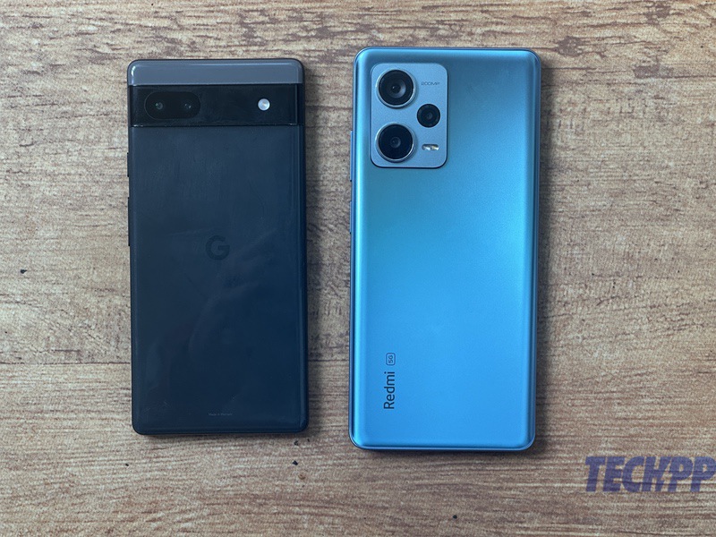 redmi note 12 pro+ vs pixel 6a design