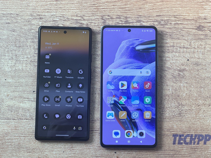 redmi note 12 pro+ vs pixel 6a display