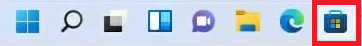 Click on Microsoft Store button in Windows 11