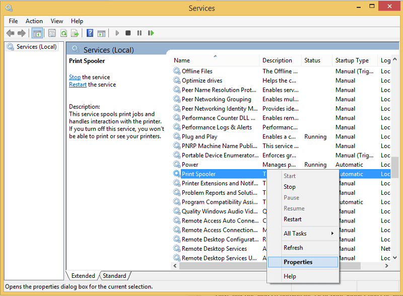 Print Spooler RPC - properties