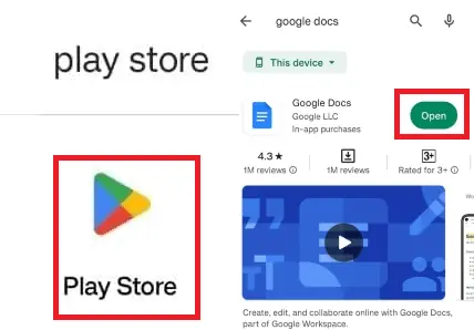 Documente Google în magazinul Play