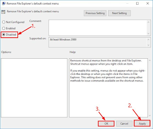 Remove File Explorer Default Context Menu