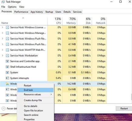 Task Manager- Windows explorer