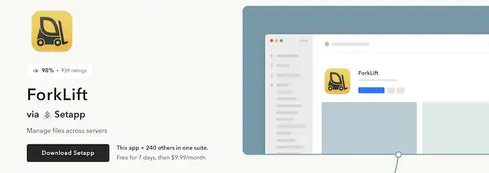 Setapp'ta Forklift Uygulaması İndirme