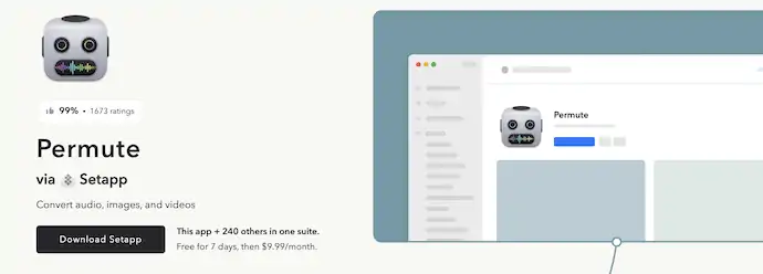 Permuta app in Setapp