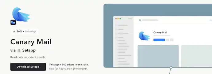 Приложение Canary Mail в Setapp