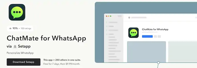 ChatMate para WhatsApp no ​​Setapp