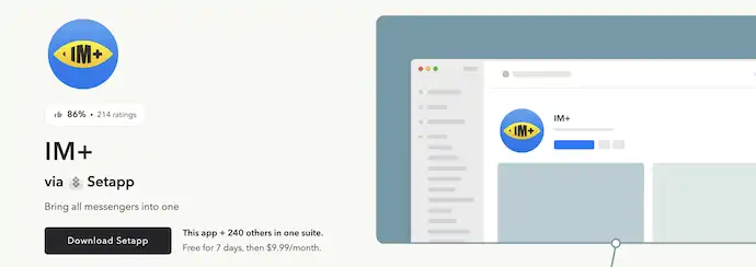 App IM+ in Setapp