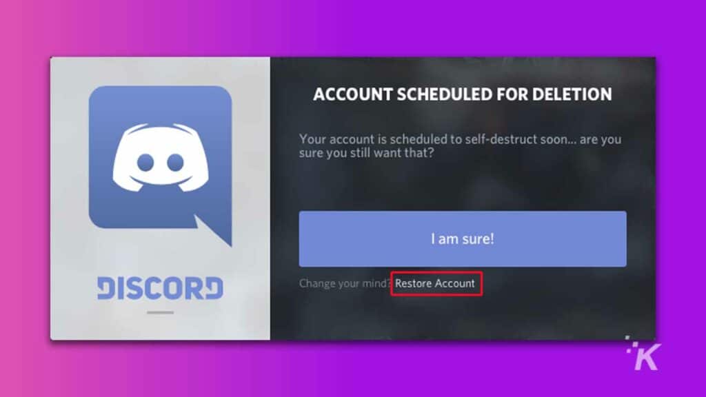 comment restaurer votre compte discord