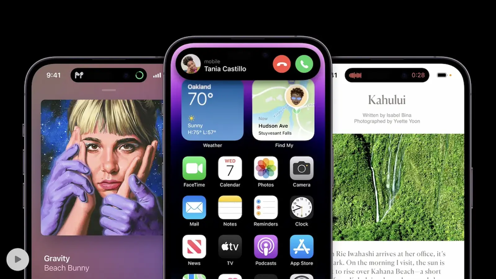 iphone 14 pro che mostra la funzione dell'isola dinamica