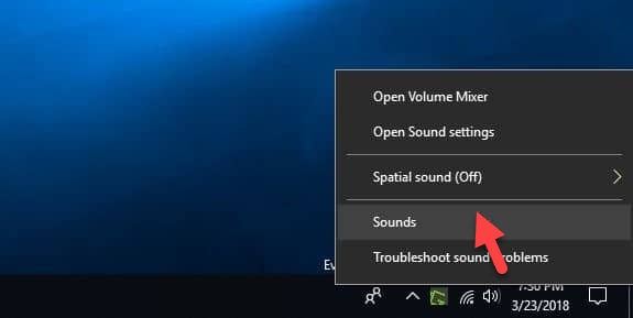 choose the Sounds option