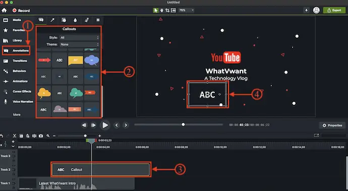 Tambahkan teks ke video di camtasia