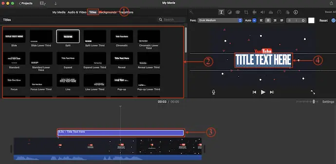 在 iMovie 中添加文本